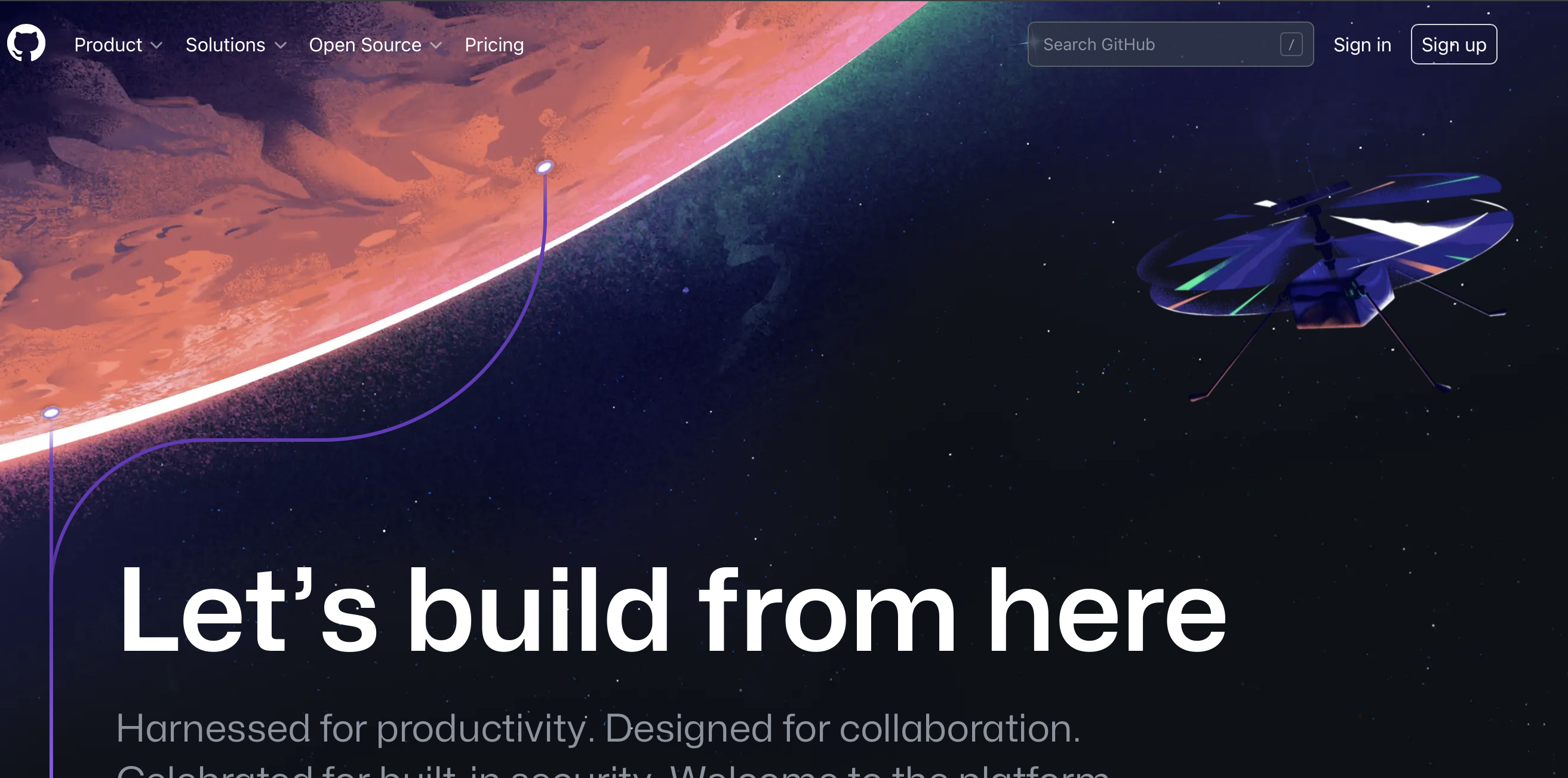 GitHub Landing Page